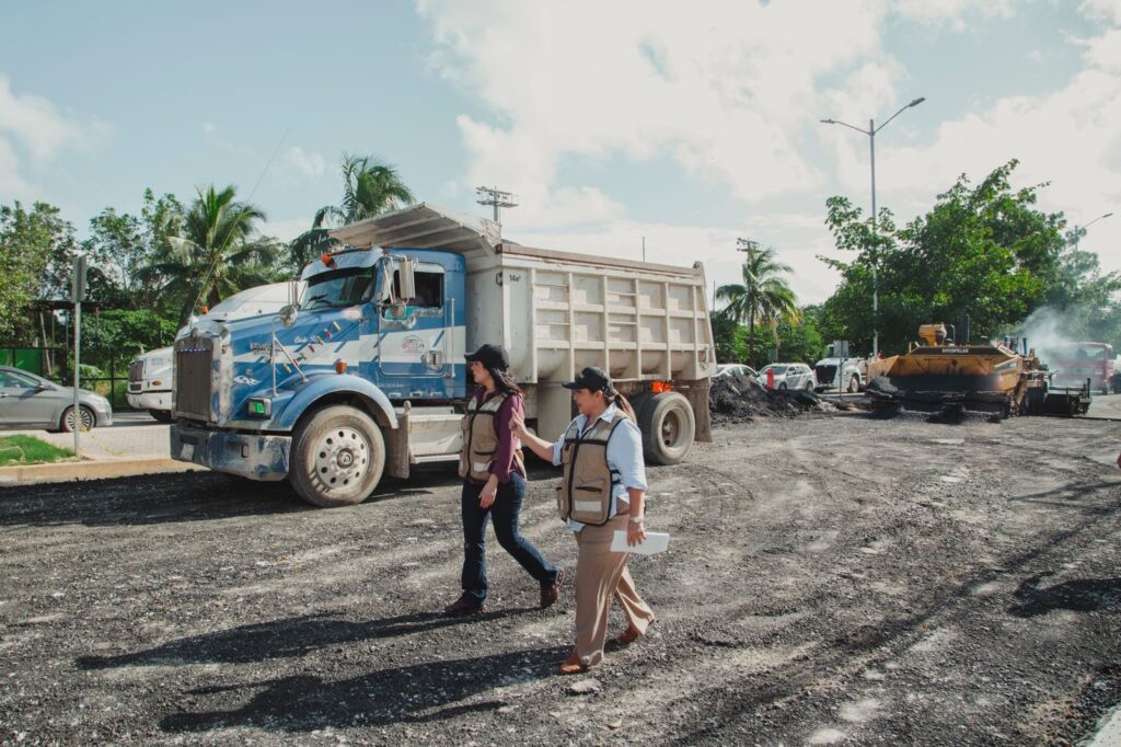 Supervisa Estefanía Mercado obras de infraestructura en Playa del Carmen