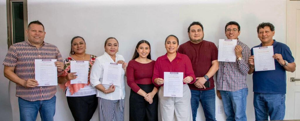 Johana Acosta hace un llamado a la base morenista a sumarse a la firma del Decálogo de Morena en Quintana Roo