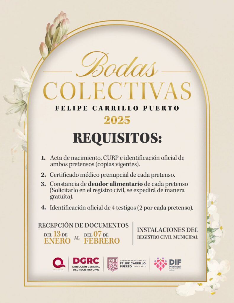 Mary Hernández invita a las Bodas Colectivas 2025 en Felipe Carrillo Puerto