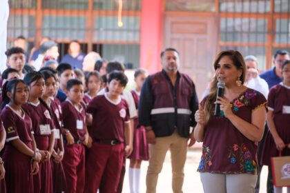 Anuncia Mara Lezama construcción de domo en Secundaria Técnica 10 “Francisco Zarco” en Leona Vicario