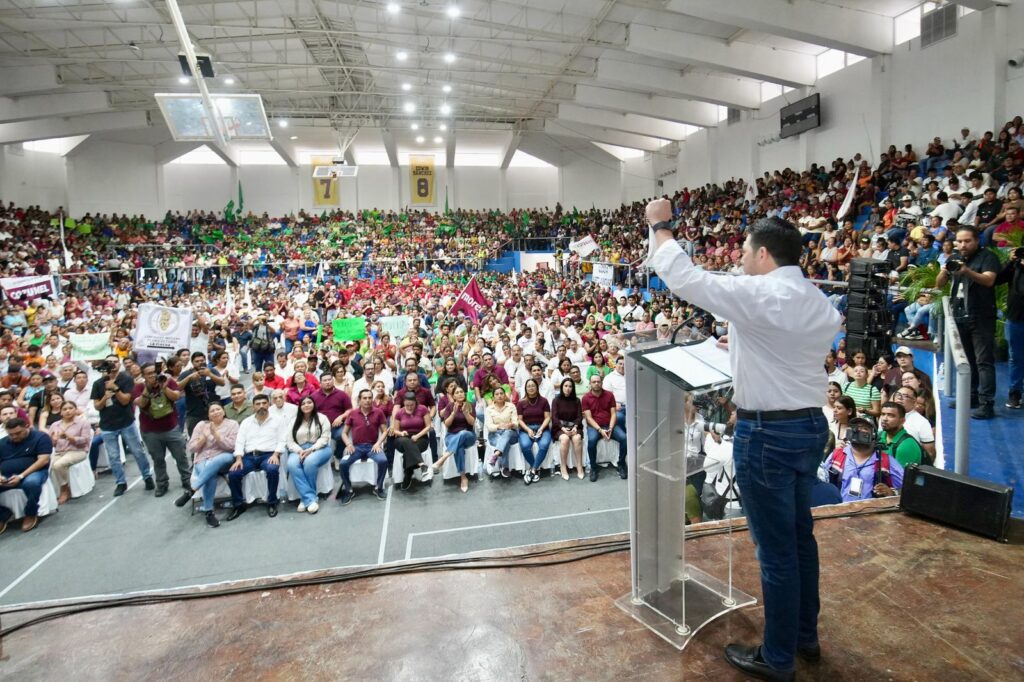 Ahora será el pueblo quien decida, enfatiza Renán Sánchez al acompañar al Senador Fernández Noroña en asamblea informativa sobre la Reforma Judicial