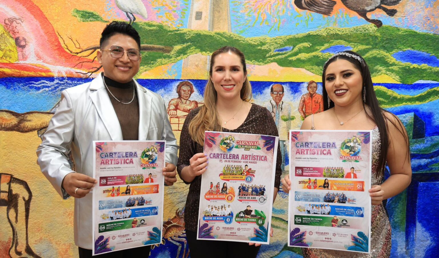 Atenea Gómez Ricalde anuncia cartelera artística del Carnaval Isla Mujeres 2025