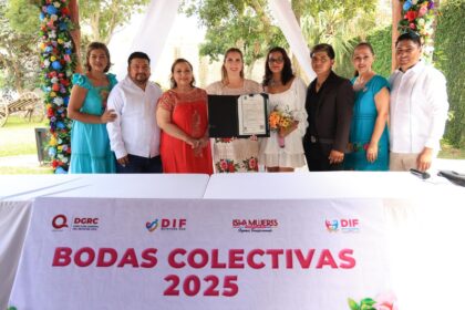Isla Mujeres celebra el 14 de febrero con la unión de 49 parejas formalizadas en las Bodas Colectivas 2025