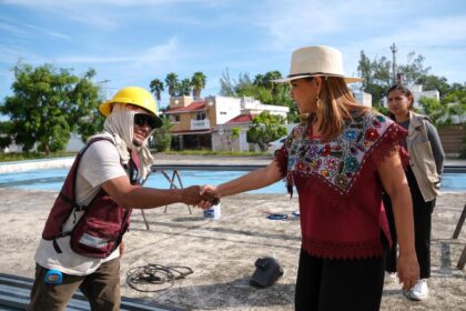 Supervisa Mara Lezama avance de la rehabilitación del Palacio de los Deportes “Erick Paolo Martínez” en Chetumal