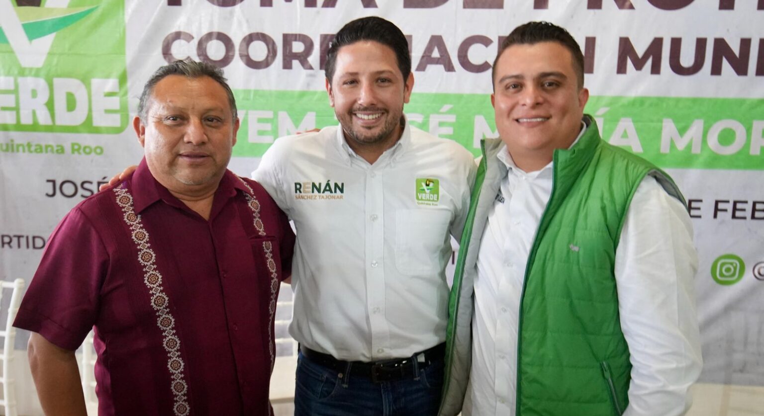 En José María Morelos, llama Renán Sánchez a militantes del PVEM a seguir en unidad para consolidar la transformación y el bienestar