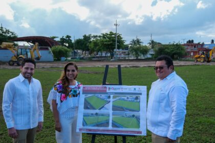 Tras años de abandono, Mara Lezama inicia rehabilitación de cancha de fútbol de San Gervasio, para dar nuevo espacio a deportistas y familias