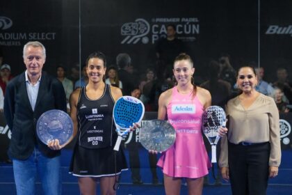 Encabeza Mara Lezama la premiación del “Premier Padel Cancún P2” torneo de talla mundial