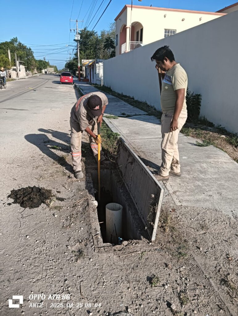 Instruye Mary Hernández limpieza de pozos pluviales para prevenir inundaciones en Felipe Carrillo Puerto