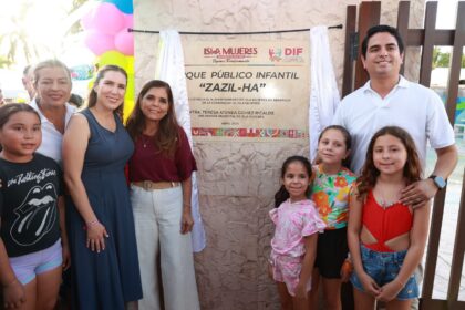 Atenea Gómez Ricalde inaugura el Parque Zazil-Há, el primero con juegos de agua en Playa Norte