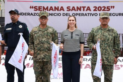 Atenea Gómez Ricalde da banderazo de salida del Operativo Vacacional de Semana Santa 2025 desde el C2 de Costa Mujeres