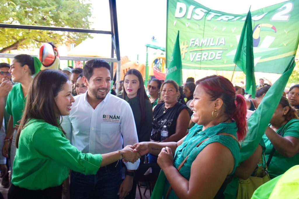 En Cancún, Karen Castrejón Trujillo y Renán Sánchez Tajonar, inician el proceso de afiliación de militantes y simpatizantes del Partido Verde en Quintana Roo
