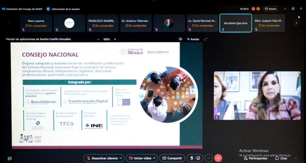 Participa Mara Lezama con Raquel Buenrostro en la instalación del Consejo del Sistema Nacional de Acceso a la Información Pública