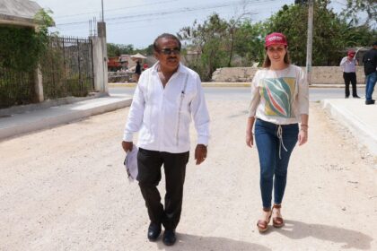 Atenea Gómez Ricalde constata avances en obras en la colonia La Loma de Ciudad Mujeres