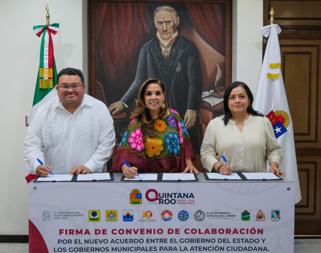 Gobierno de Quintana Roo firma la “Red de Atención Ciudadana” con presidentes municipales para atender al pueblo sin burocracia