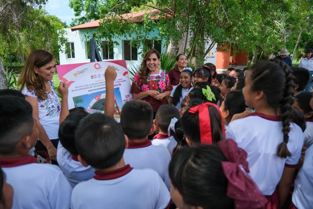Anuncia Mara Lezama construcción de domo en primaria “Javier Rojo Gómez”, en Luis Echeverría, Othón P. Blanco