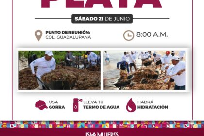 Gobierno Municipal invita a la comunidad isleña a sumarse a la limpieza en Playa del Mar Caribe