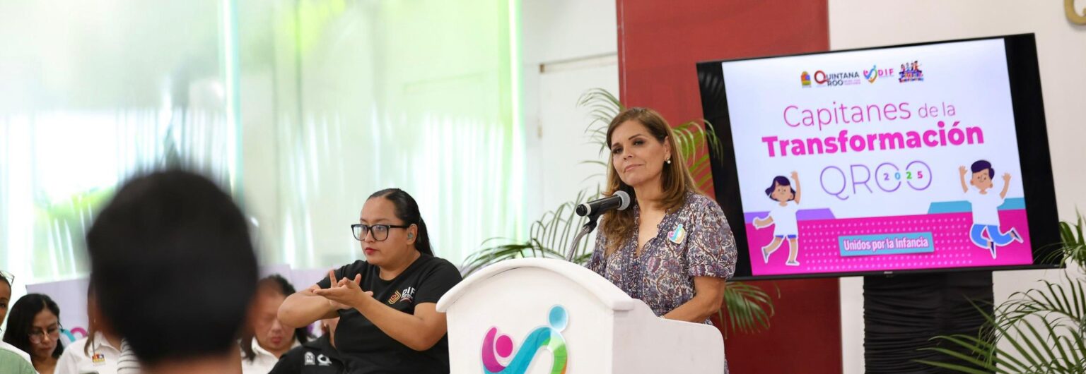Infancias de Felipe Carrillo Puerto participan en la toma de protesta de los “Capitanes de la Transformación 2025”