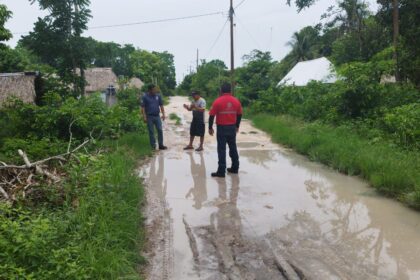 Atienden a familias de Altamirano afectadas por escurrimientos de agua
