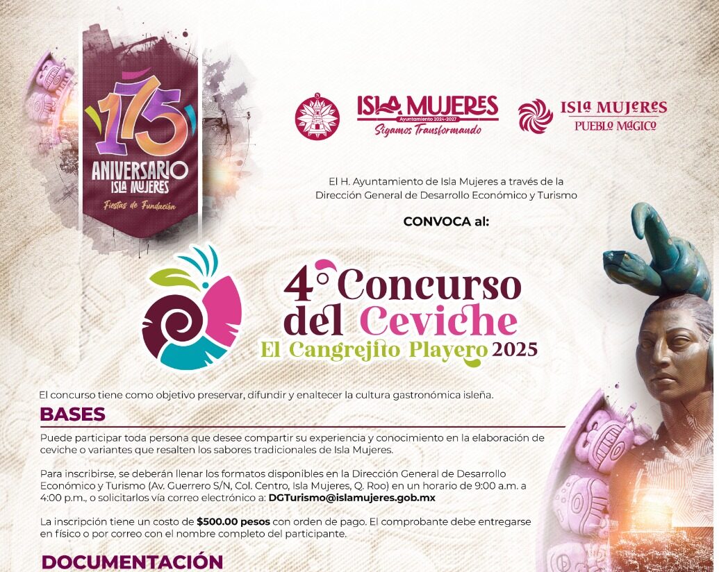 Gobierno Municipal promueve concursos gastronómicos “El Cangrejito Playero” y del “Cóctel Isleño 2025”