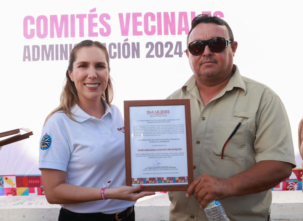 Gobierno Municipal instala Comités Vecinales en la colonia Salina Grande y La Caribeña en Isla Mujeres