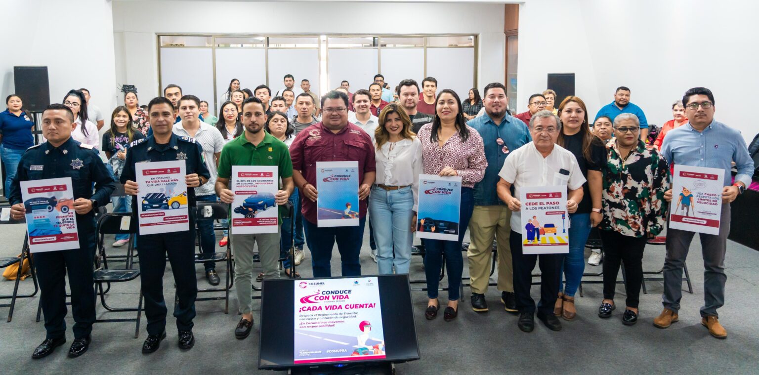 José Luis Chacón, lanza el Programa “Conduce con Vida, Cozumel Seguro” para prevenir accidentes de tránsito