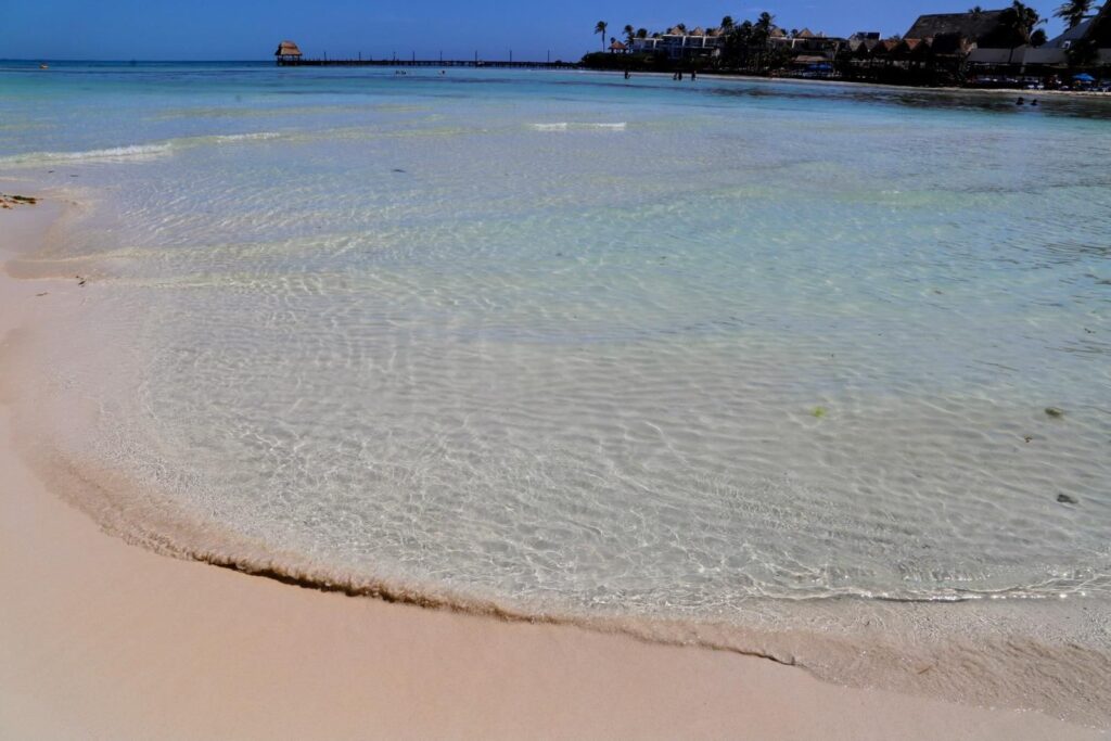 Atenea Gómez Ricalde supervisa trabajos de limpieza en las playas de Isla Mujeres