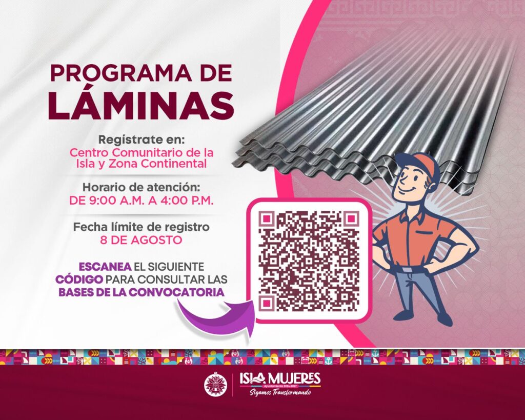 Gobierno Municipal lanza convocatoria del nuevo Programa de Láminas para apoyar a familias en situación de vulnerabilidad