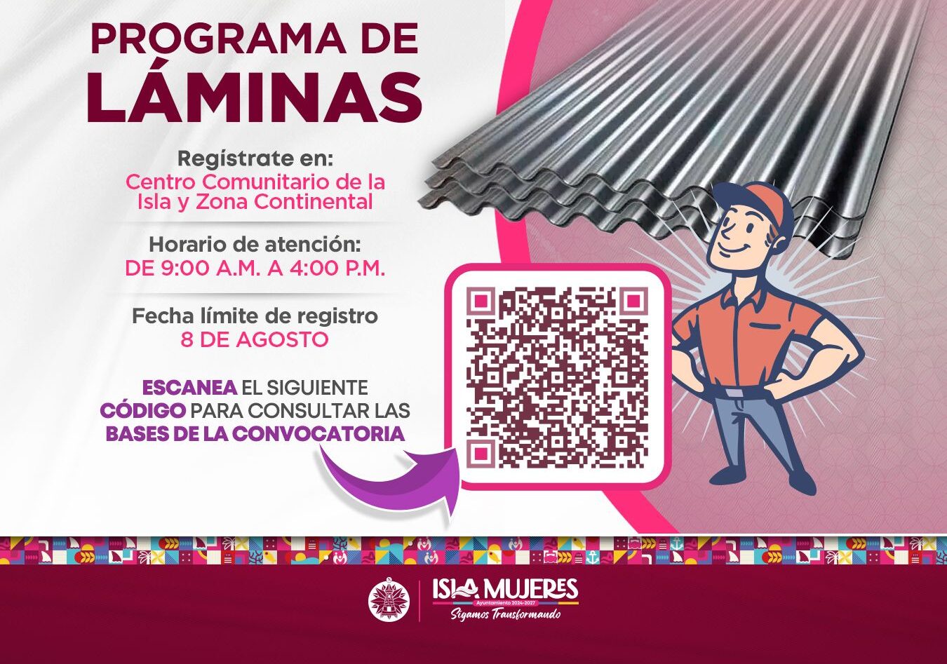 Gobierno Municipal lanza convocatoria del nuevo Programa de Láminas para apoyar a familias en situación de vulnerabilidad