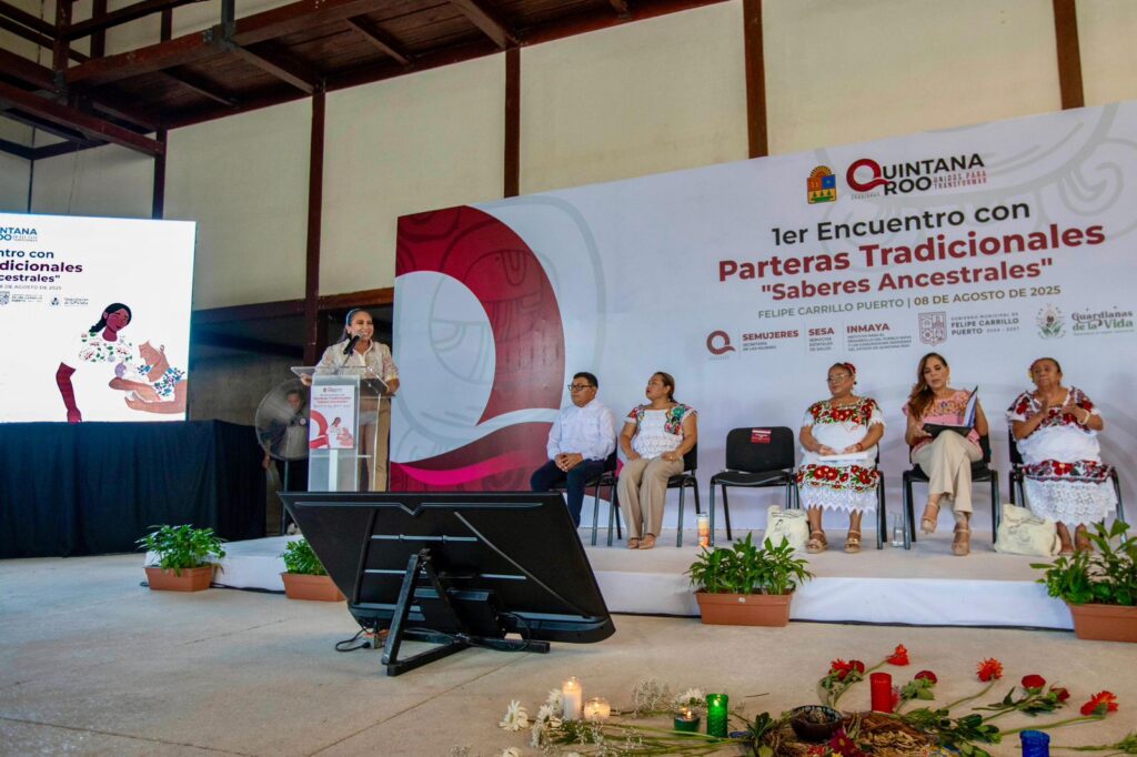 En Felipe Carrillo Puerto: Mara Lezama y Mary Hernández encabezan primer encuentro con parteras tradicionales del Estado