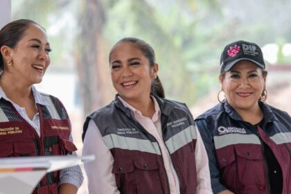 Mary Hernández activa trabajos de nuevo parque en Polinkín