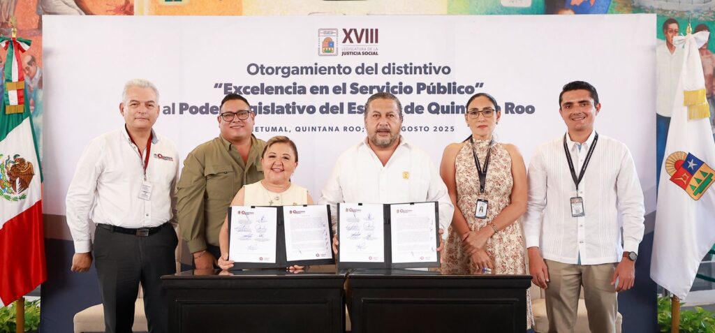 Recibe Congreso de la Justicia Social distintivo de excelencia en el servicio público