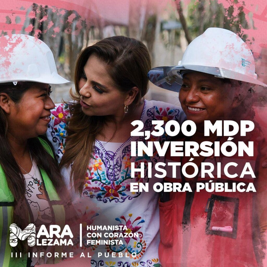 Con inversión histórica de 2,300 millones de pesos en obra pública, avanza la transformación para el bienestar de las y los quintanarroenses