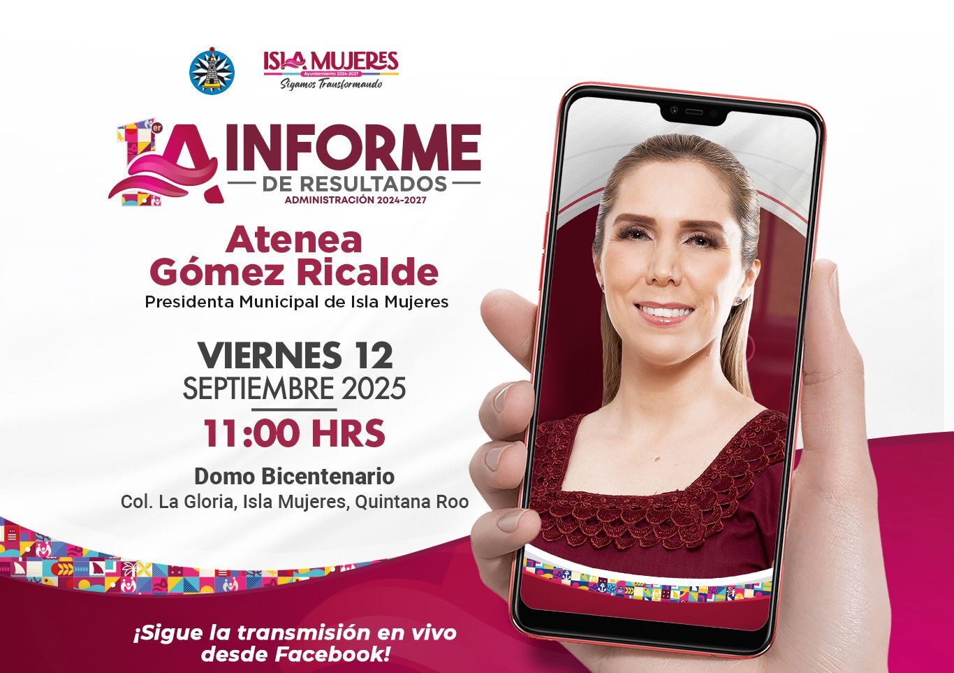 Atenea Gómez Ricalde presentará su Primer Informe de Resultados con logros de transformación y honestidad para Isla Mujeres