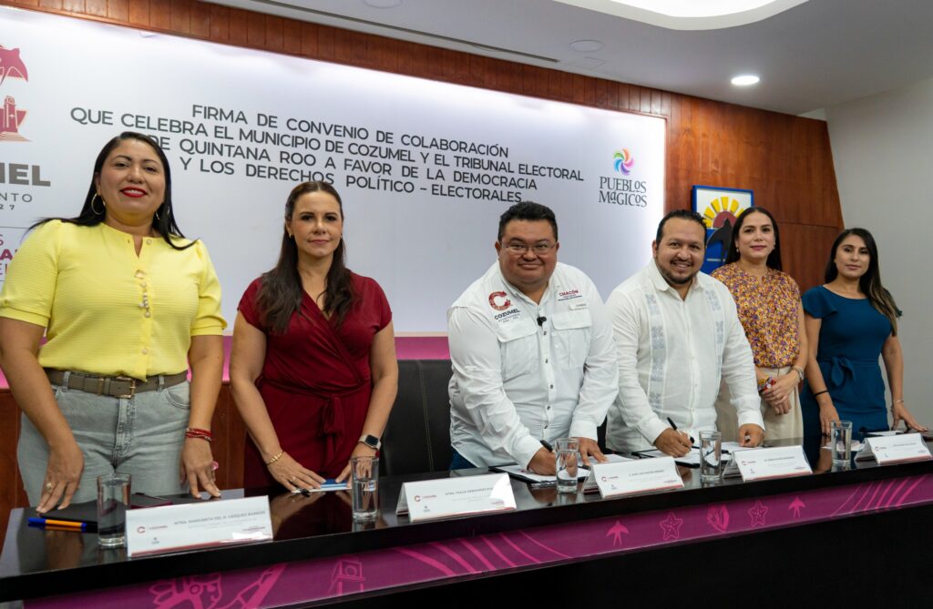 TEQROO y el Ayuntamiento de Cozumel unen esfuerzos por la democracia y los derechos político-electorales
