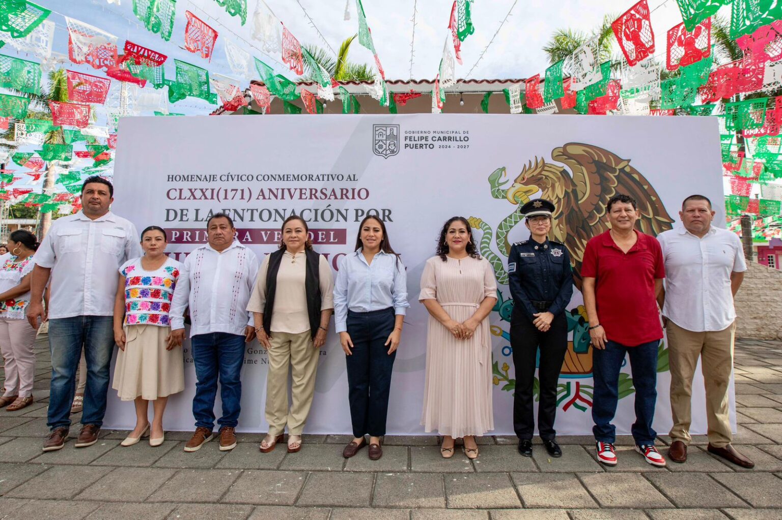 Mary Hernández encabeza aniversario de la entonación por primera vez del Himno Nacional Mexicano