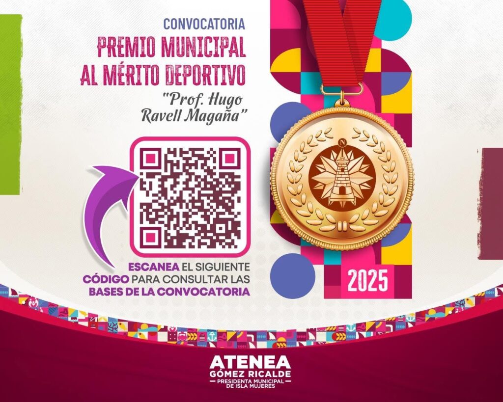Gobierno de Isla Mujeres abre convocatoria para el Premio Municipal al Mérito Deportivo “Profesor Hugo Ravell Magaña”