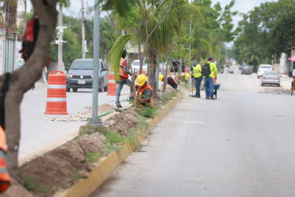 Atenea Gómez Ricalde inicia nueva obra de alumbrado público en la Avenida Gastón Alegre de Ciudad Mujeres