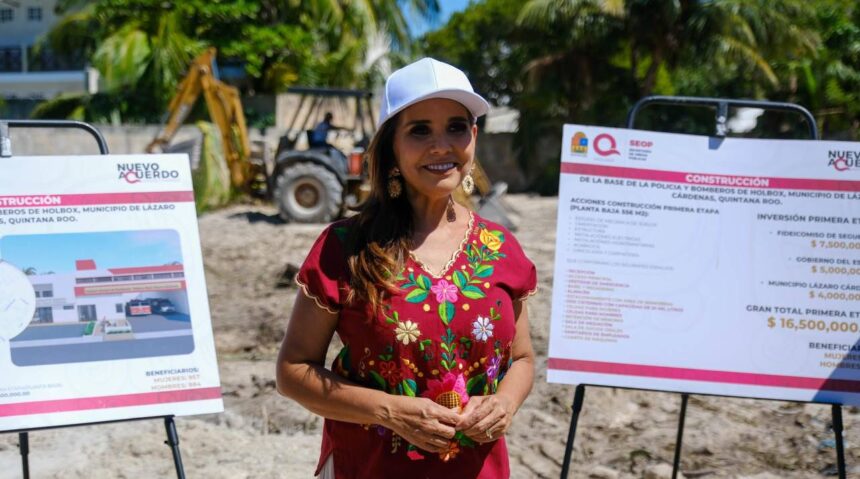 Anuncia Mara Lezama el inicio de obra para la primera Estación de bomberos en la vida de Holbox