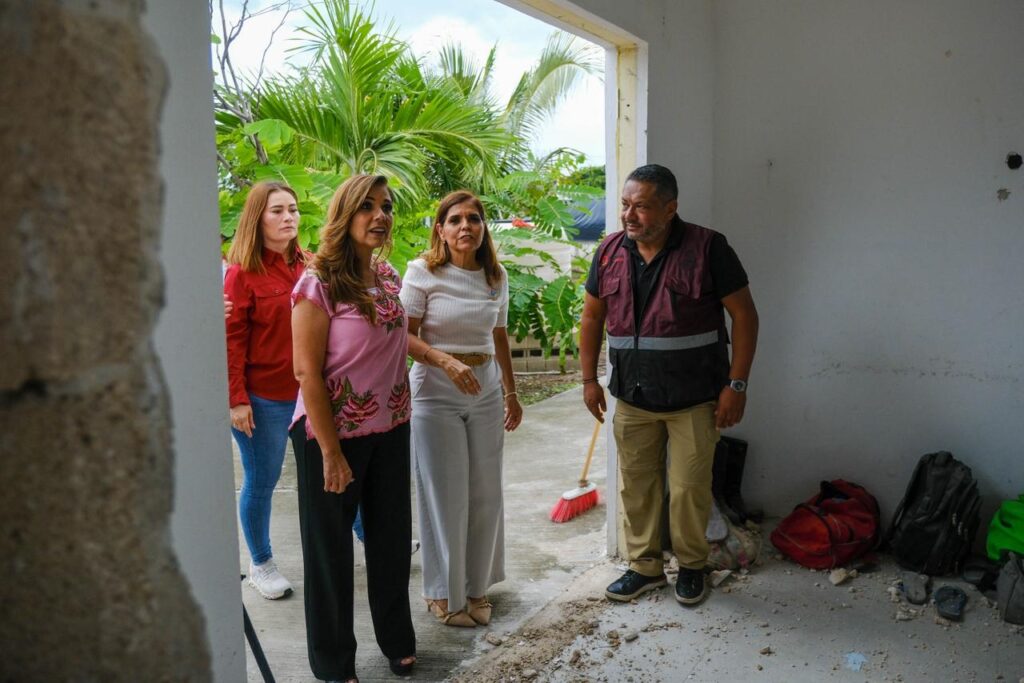 Supervisan Mara y Verónica Lezama Espinosa avances del segundo Centro DIF Pilares en la región 234 de Cancún