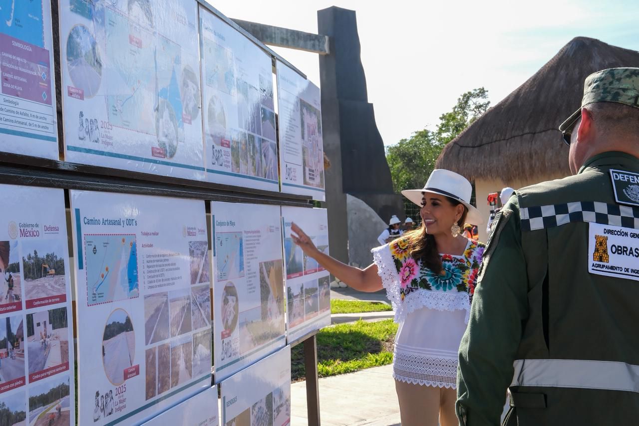 Constata Mara Lezama con SEDENA progreso de la Puerta al Mar, proyecto emblemático que responde a una demanda social histórica en Felipe Carrillo Puerto