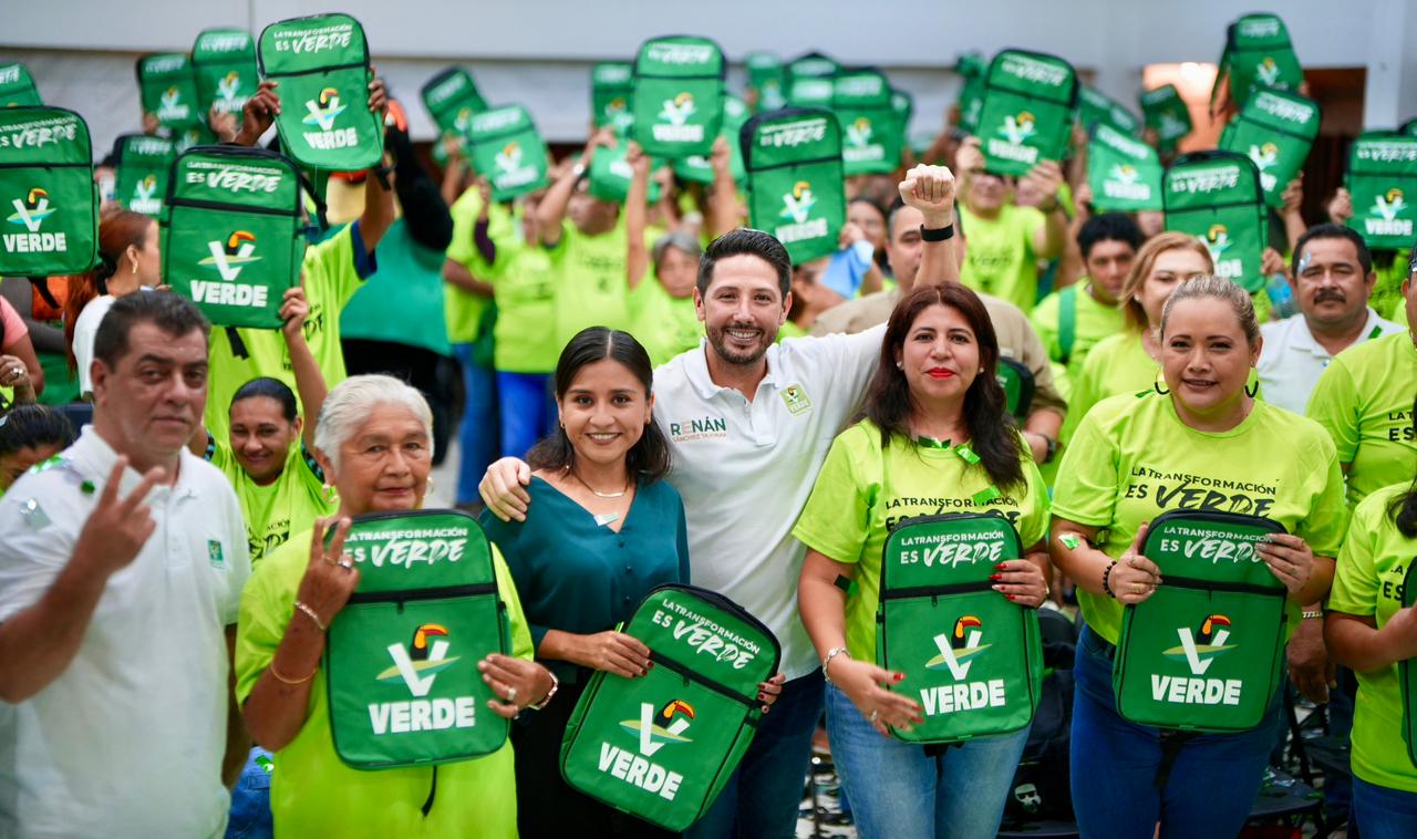 Renán Sánchez Tajonar reafirma la unidad y fuerza del Verde desde Chetumal: ya son 70 mil afiliados en Quintana Roo
