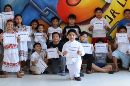 Infantes confluyen exitosamente el taller interactivo de maya infantil 2025