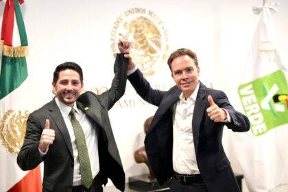 Renán Sánchez Tajonar se reúne con Manuel Velasco para fortalecer la coordinación legislativa del Partido Verde