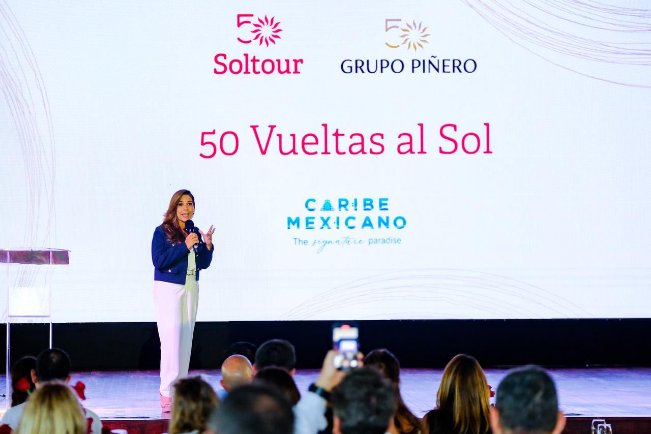 Promueve Mara Lezama el Caribe Mexicano ante touroperadores en Megafam del 50 aniversario de Grupo Piñero y su agencia de viajes Soltour
