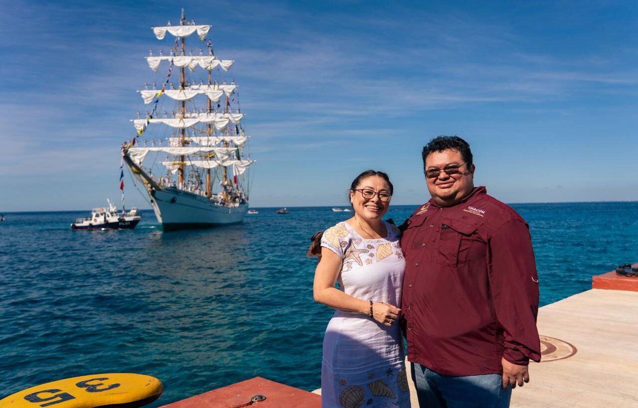 Cozumel recibe con orgullo al Buque Escuela Cuauhtémoc, el “Caballero de los Mares”