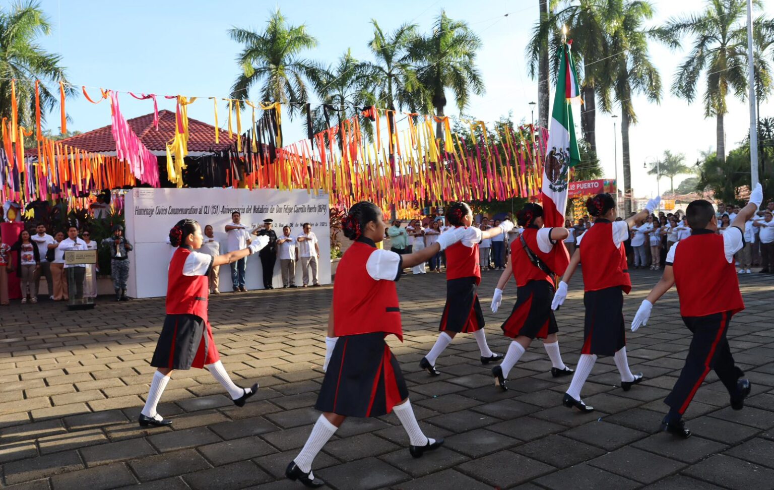 Ayuntamiento de FCP conmemora 151 aniversario del natalicio de Felipe Carrillo Puerto