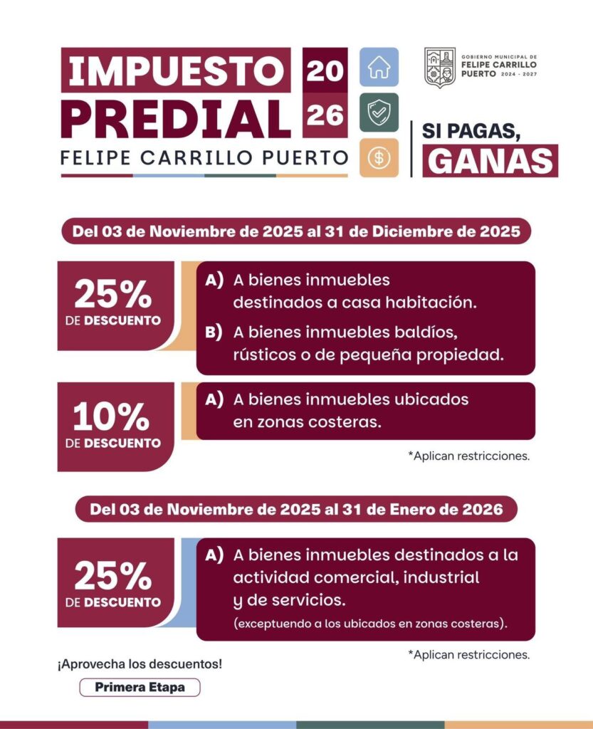 ¡Paga tu Predial 2026 y participa en la Gran Rifa del 6 de Enero! “Si pagas, ganas”