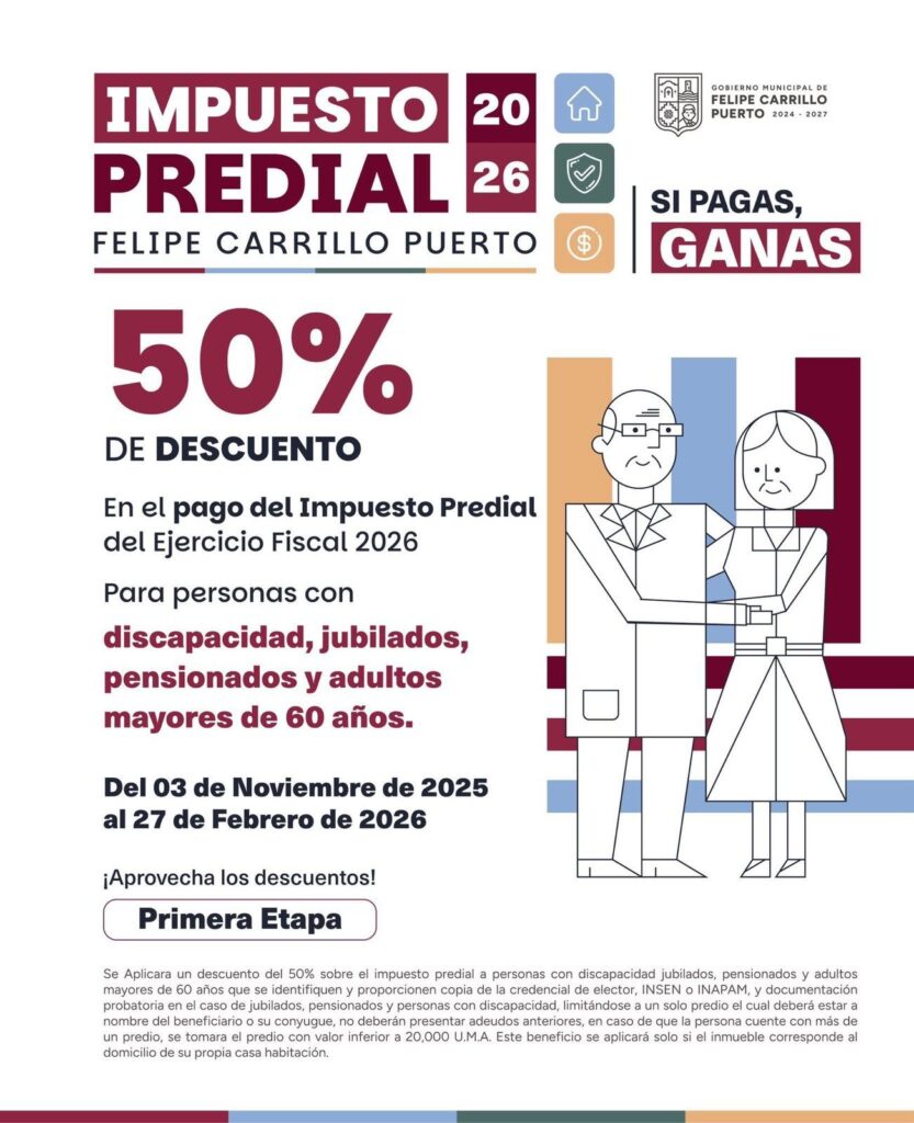 ¡Paga tu Predial 2026 y participa en la Gran Rifa del 6 de Enero! “Si pagas, ganas”