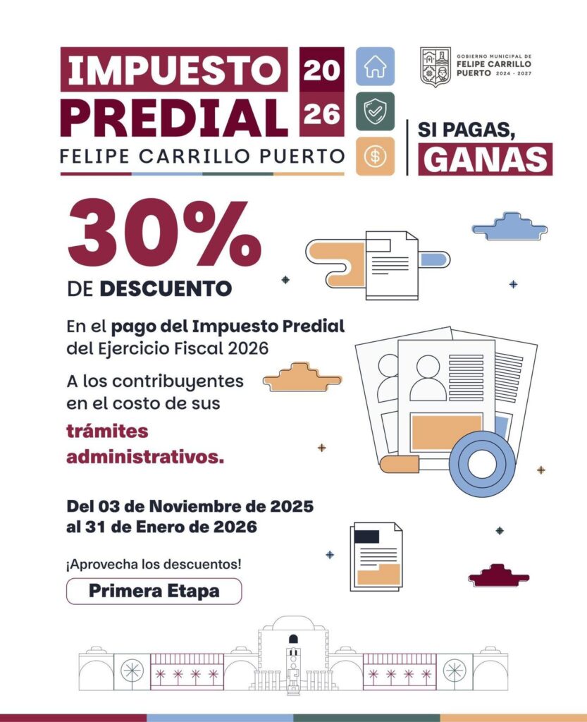 ¡Paga tu Predial 2026 y participa en la Gran Rifa del 6 de Enero! “Si pagas, ganas”