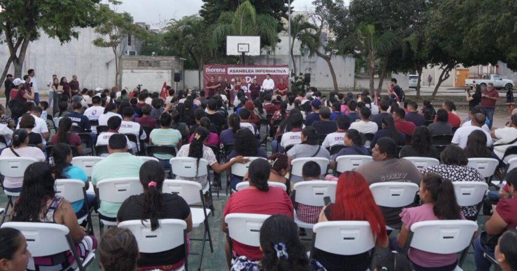 Jorge Sanén encabeza Asamblea Informativa en Cancún junto a cientos de vecinas y vecinos